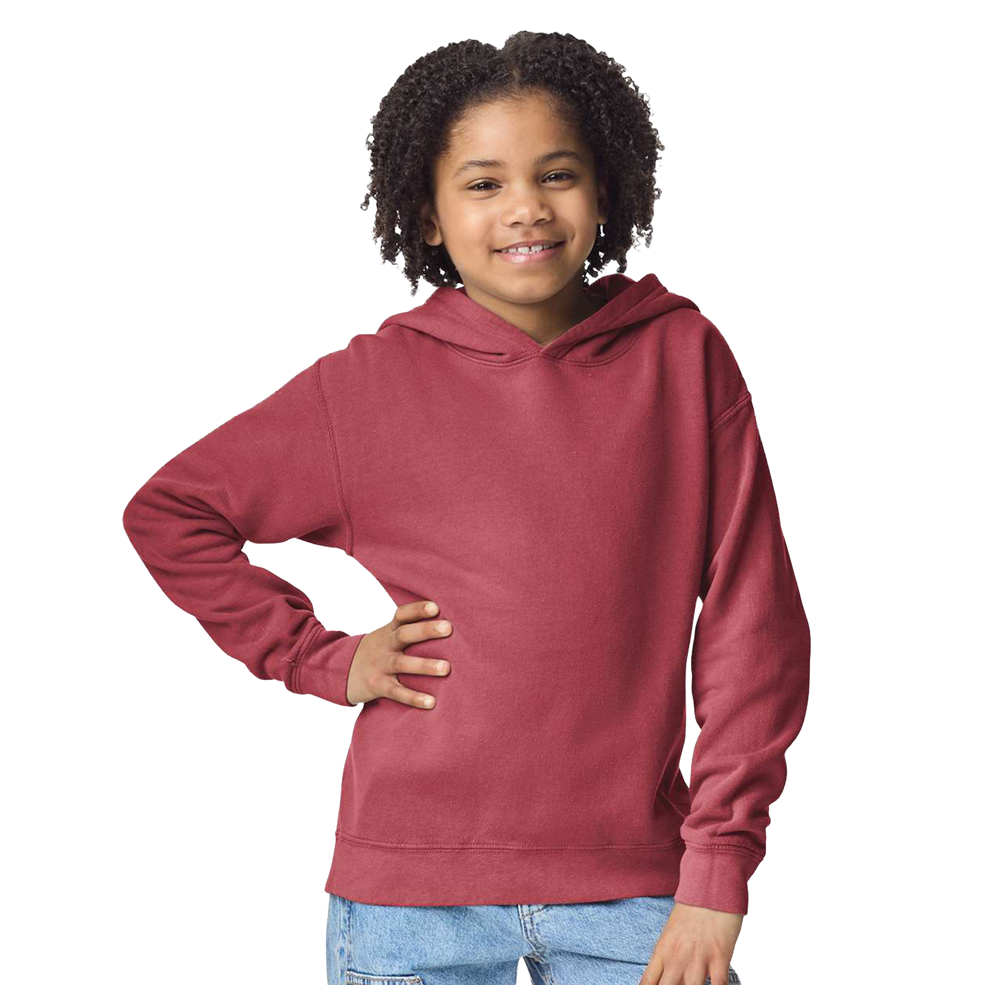 Kids Organic Hoodie - Crimson